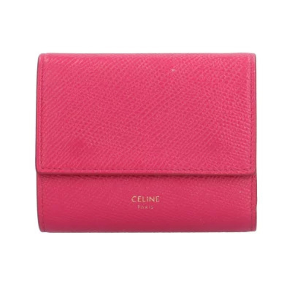 Celine Trifold Wallet Tri fold Leather